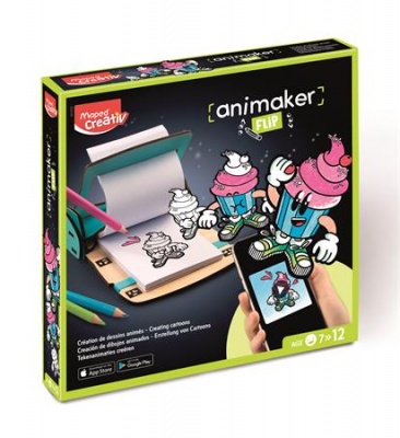 Animációkészítő készlet applikációval, mini, MAPED CREATIV "Animaker Flip", Pop