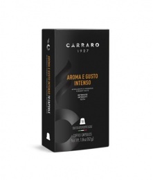 Kávékapszula, Nespresso® kompatibilis, 10 db, CARRARO "Aroma E Gusto Intenso"