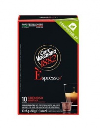 Kávékapszula, Nespresso® kompatibilis, 10 db, CAFFÉ VERGNANO "Espresso Cremoso"