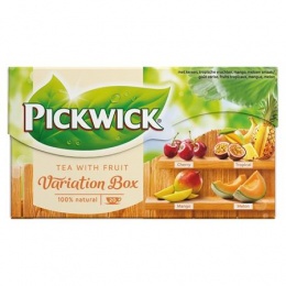 Fekete tea, 20x1,5 g, PICKWICK "Variációk Narancs" meggy, trópusi gyümölcs, mangó, sárgadinnye